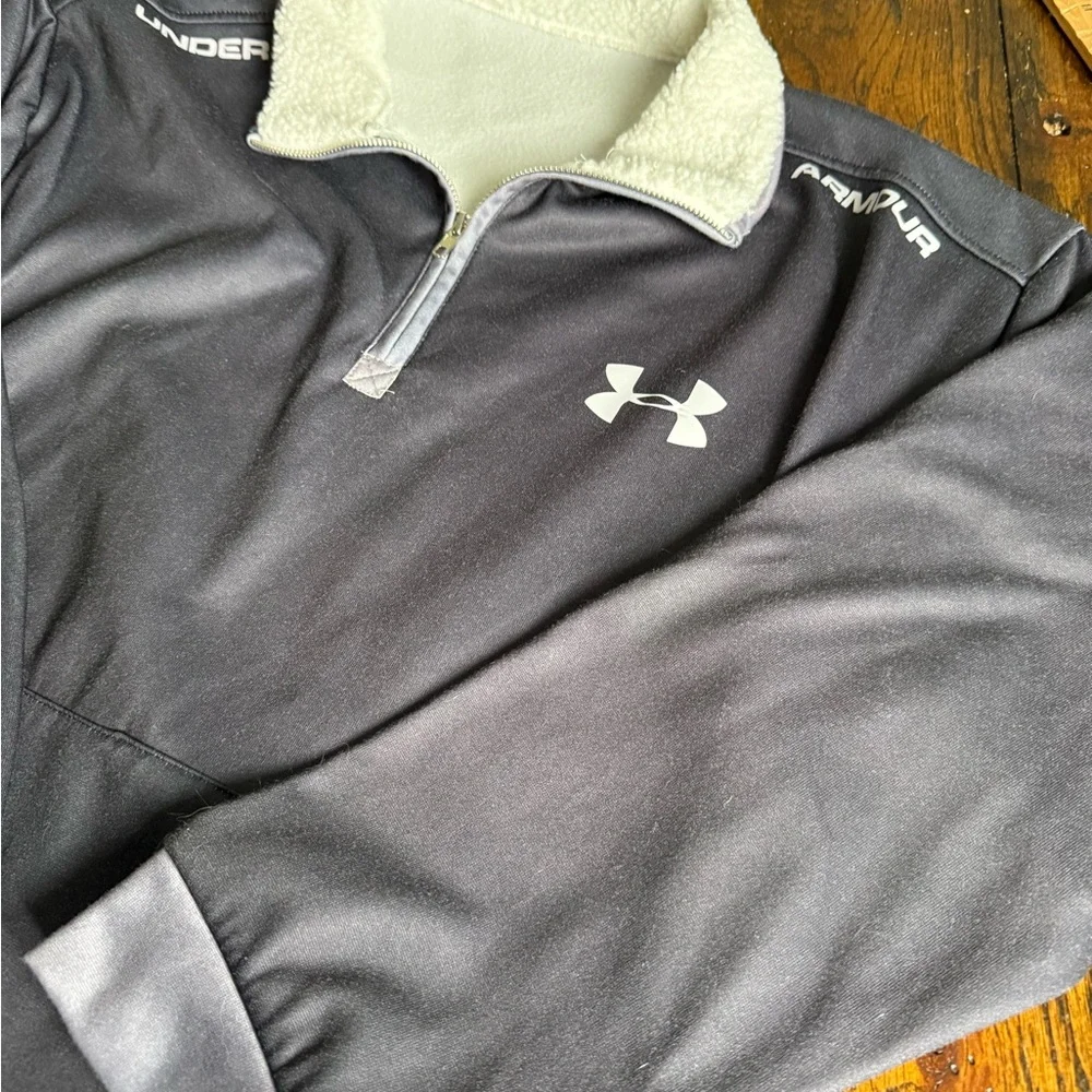 Under Armour Gray Fleece-Lined Quarter-Zip